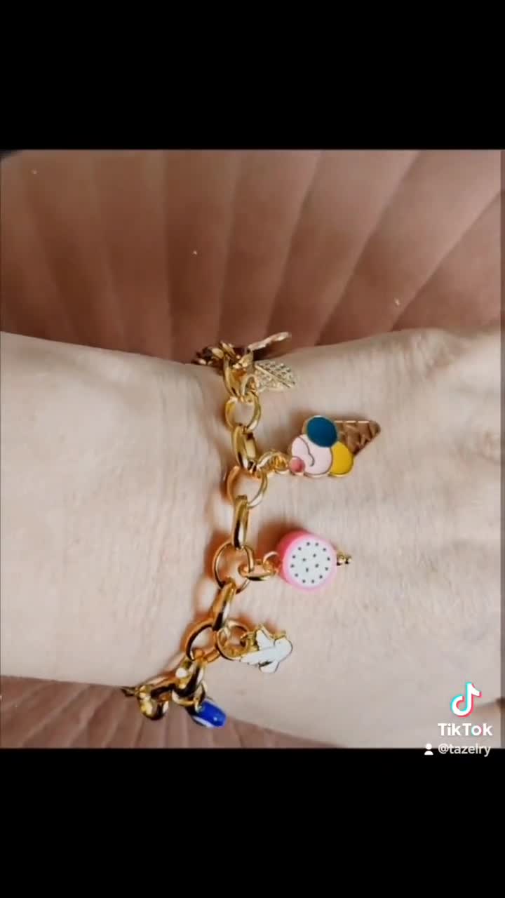 カスタムチャームロロチェーンブレスレット - お好みのペンダントが