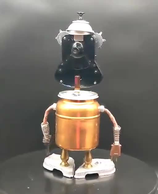 BUBBLES メローアームトップス SCULPTOR amood Meter Head Found Object Robot Sculpture - Assemblage Art