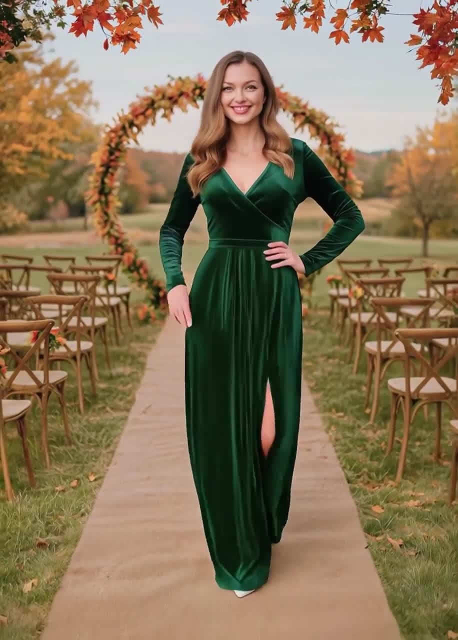 holiday formal dresses with sleeves Ladivine - CD0192 Sheer Bishop Sleeve Gown main image 0