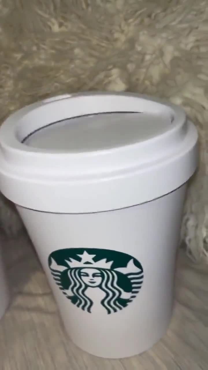 5L Coffee Cup Swing Top Trash Can