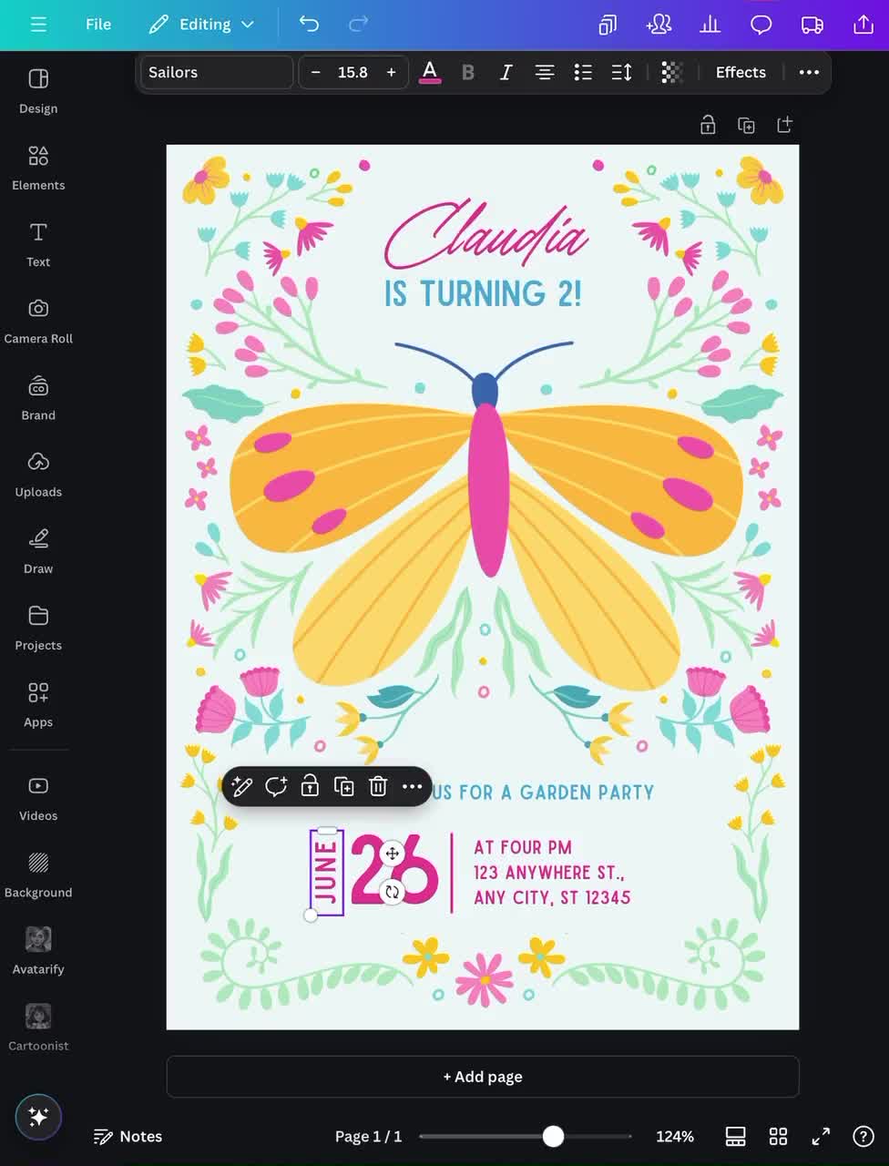 Dragon 1st Birthday Invitation: Fantasy Party (digital Template