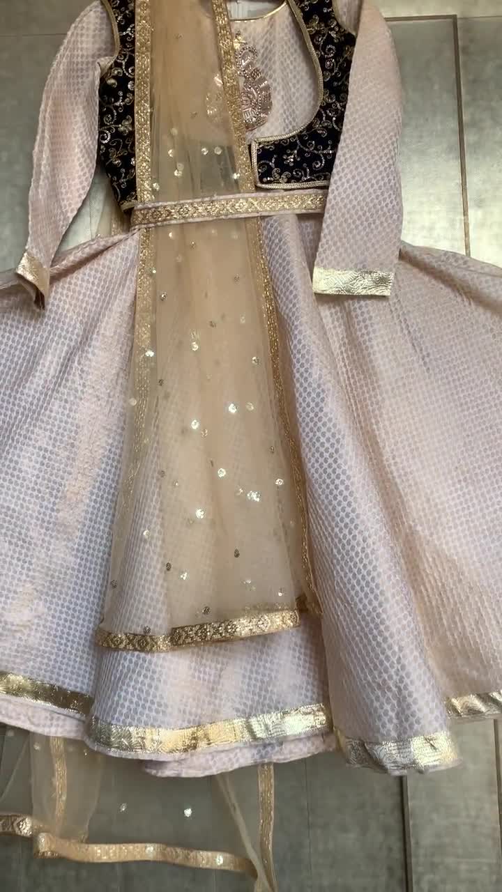 Kathak Dance Dress Anarkali Style – Sanskriti Fancy Dresses