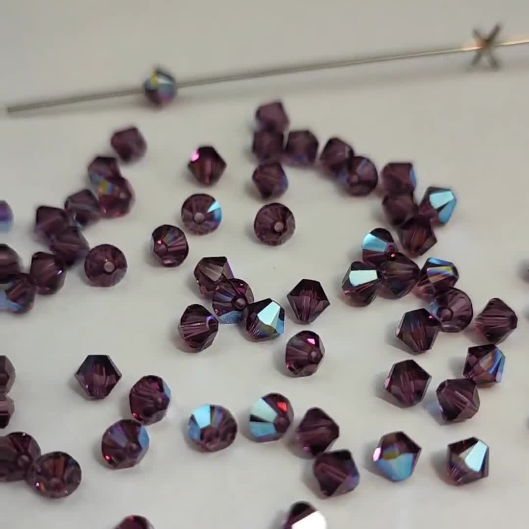 Swarovski Crystal Bicone Beads 5328 5301 Xillion Color : Amethyst