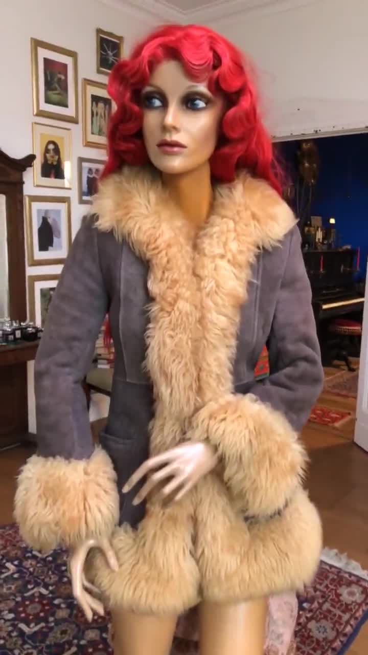 ICONIC Authentic Vintage 60s 70s Real Lamb Fur Afghan Coat. Penny