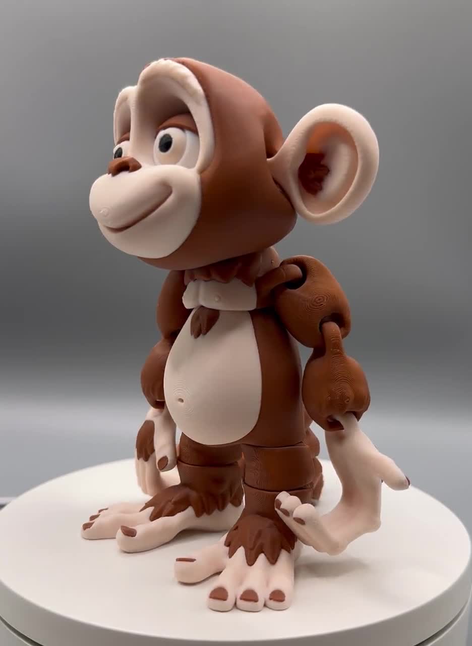 Cute Articulating Monkey – Stands Upright, Hangs by Tail or Hand