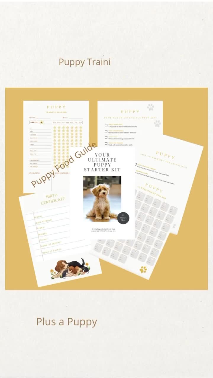 Guía básica para cachorros: Elementos esenciales para nuevos dueños de mascotas (descarga digital, 6 páginas) video poster