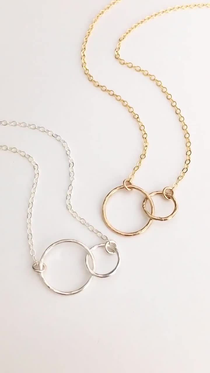 Interlocking Circle Necklace | Yellow Gold Vermeil | Auree Jewellery