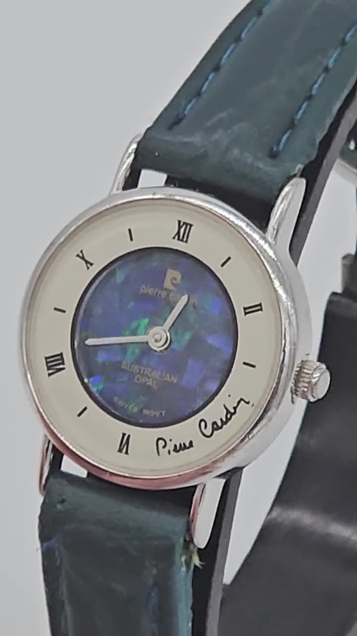 Pierre Cardin Paris Ladies Women's Watch Australian Opal Mosaic Dial 1  Jewel Swiss Quartz Movement