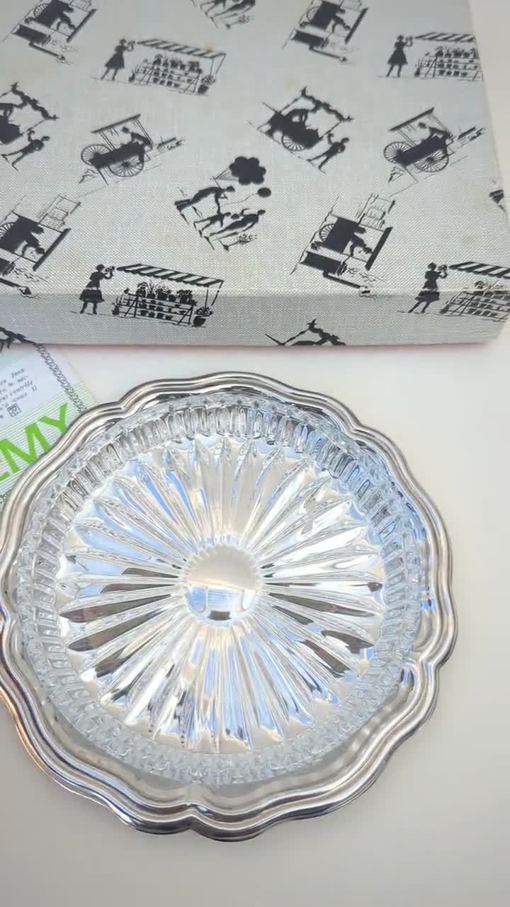 Vintage LETANG REMY PARIS Butter Dish in 18/10 Stainless Steel and