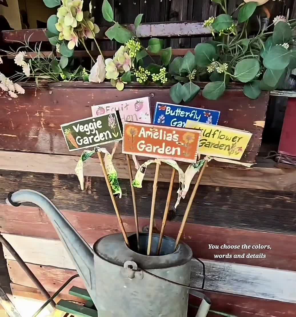 Garden Stakes,children's Garden,vegetable Labels,custom Garden Stakes,children's Garden,vegetable Labels,custom