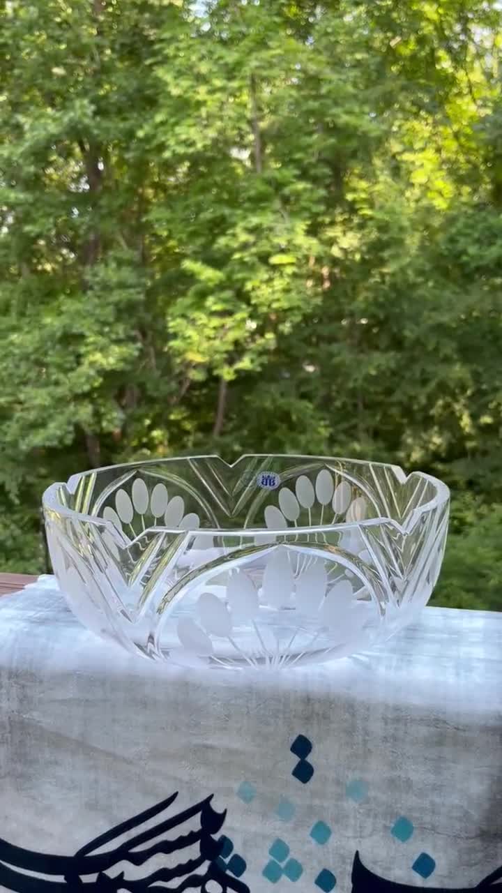 Bohemia Czech 24% Lead Crystal Glass Bowl, Hand Cut Classic ZBS - Etsy