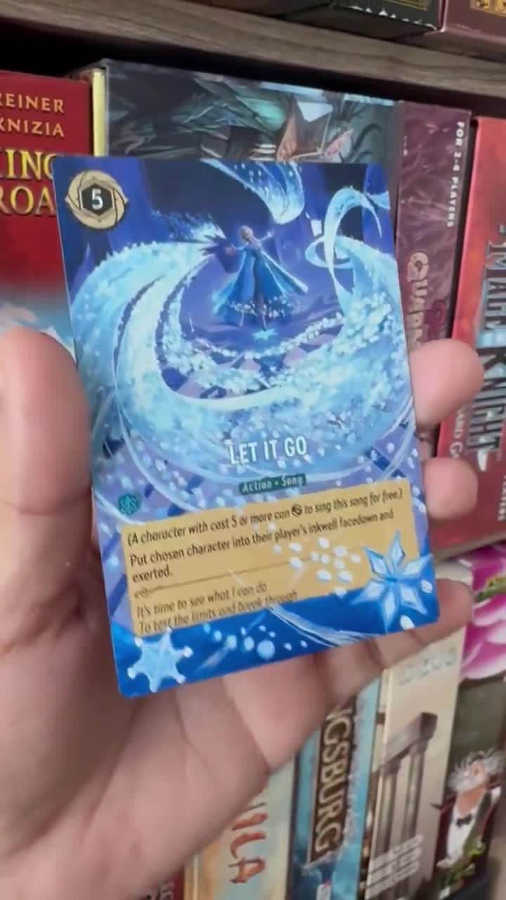 Disney Lorcana Card Altered Art - Let it Go Rare l TCG Card Alter - One of  a kind hand painted card Disney Frozen Elsa Lorcana gift
