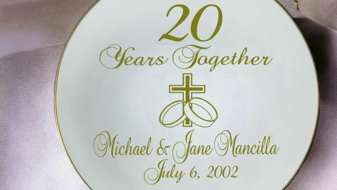 Personalized 20th Anniversary Plate: Religious Keepsake Gift - Etsy