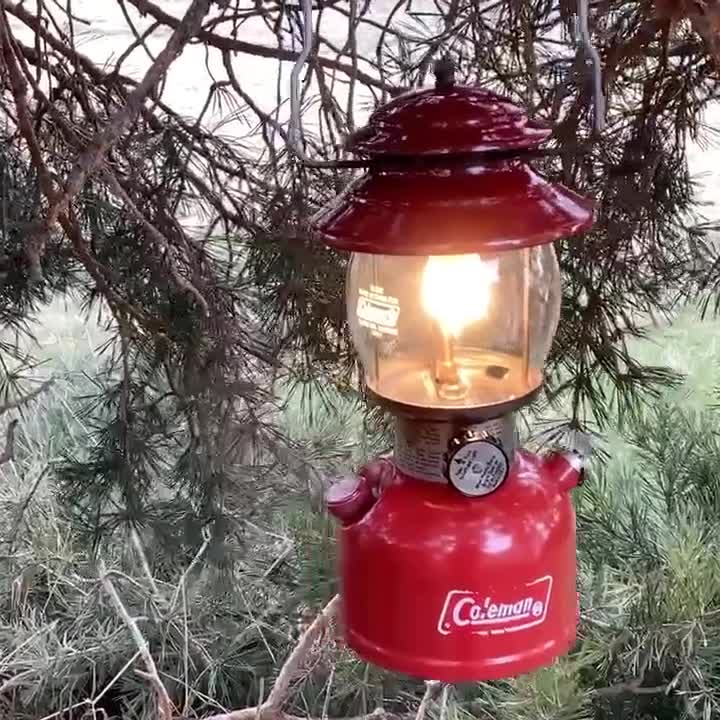 1974 Coleman Lantern * Working Condition Red 200A Single Mantle * Rustic  Cabin Decor