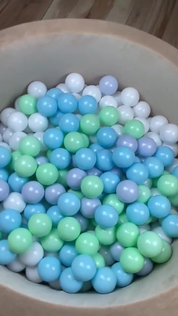 100pcs Ball Pit Balls BPA-Free 2.16" - Macaron Pink White Clear For Toddlers Playpen & Pool