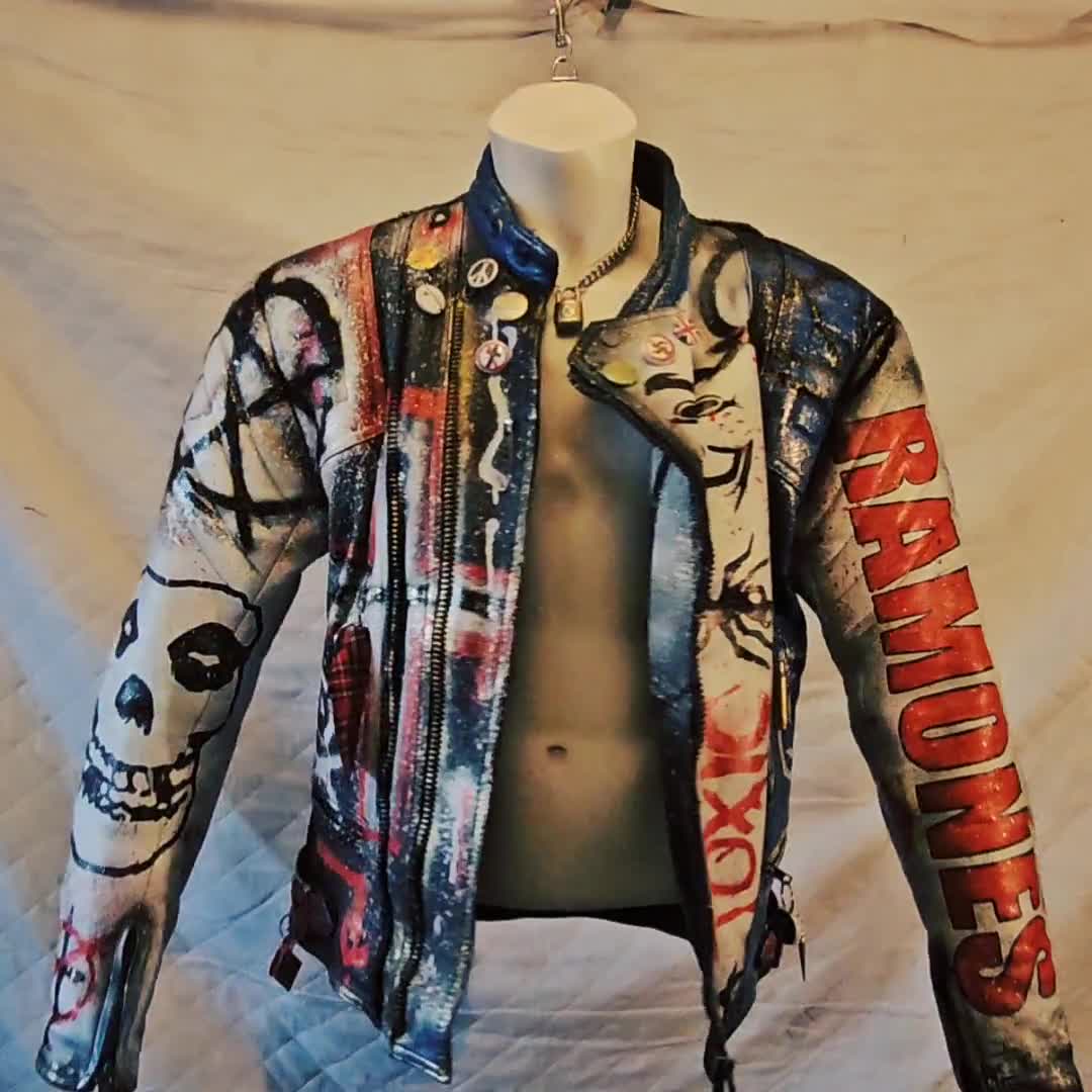 Awesome Vintage Leather Punk Rock Motorbike Motorcycle