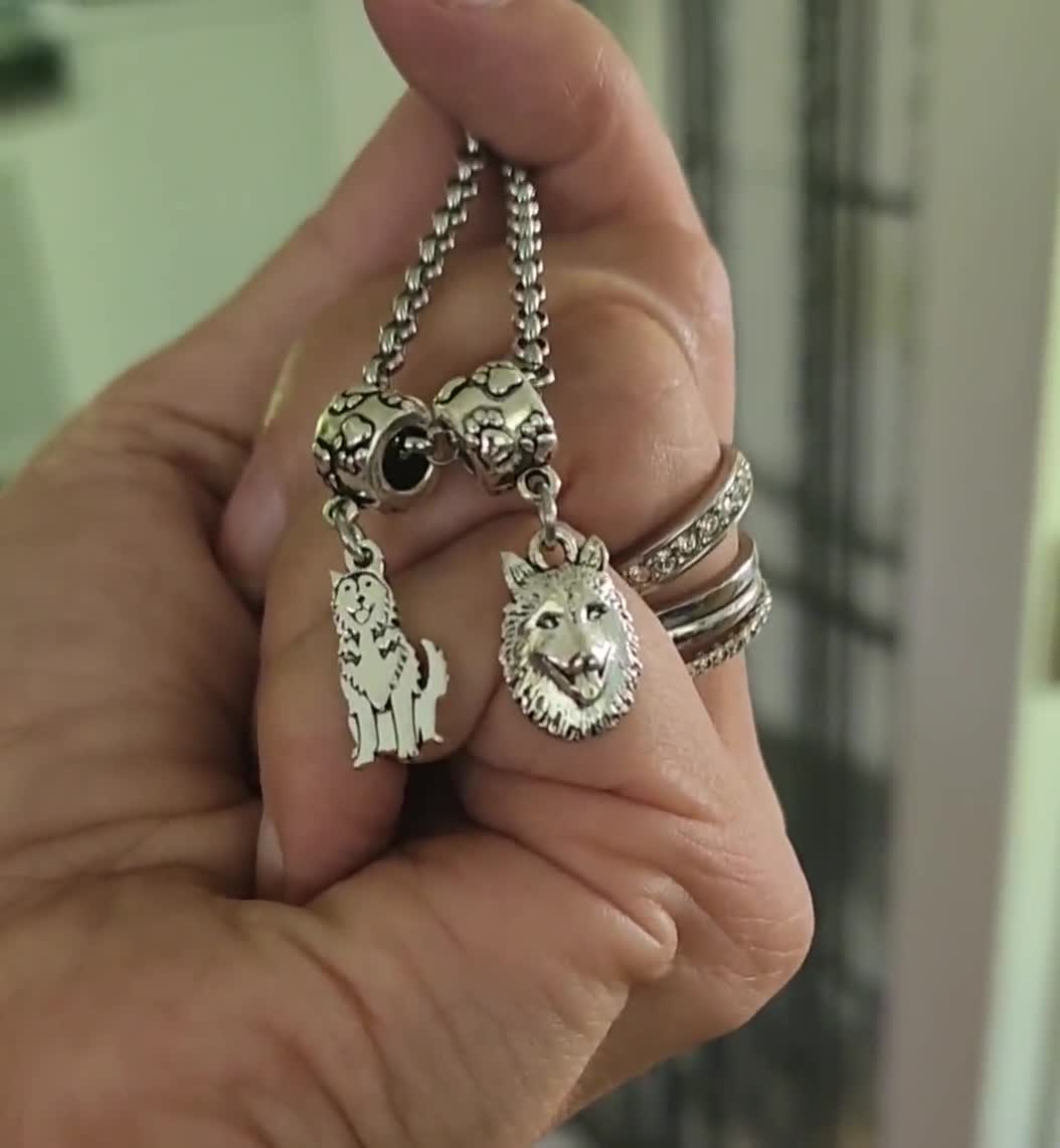 DOWAY Orecchini Pendenti Cane Siberian Husky In Acrilico - Gioielli Moda Ipoallergenici Per Donne E Ragazze, Leggeri 2.9g, Regalo Originale - 5