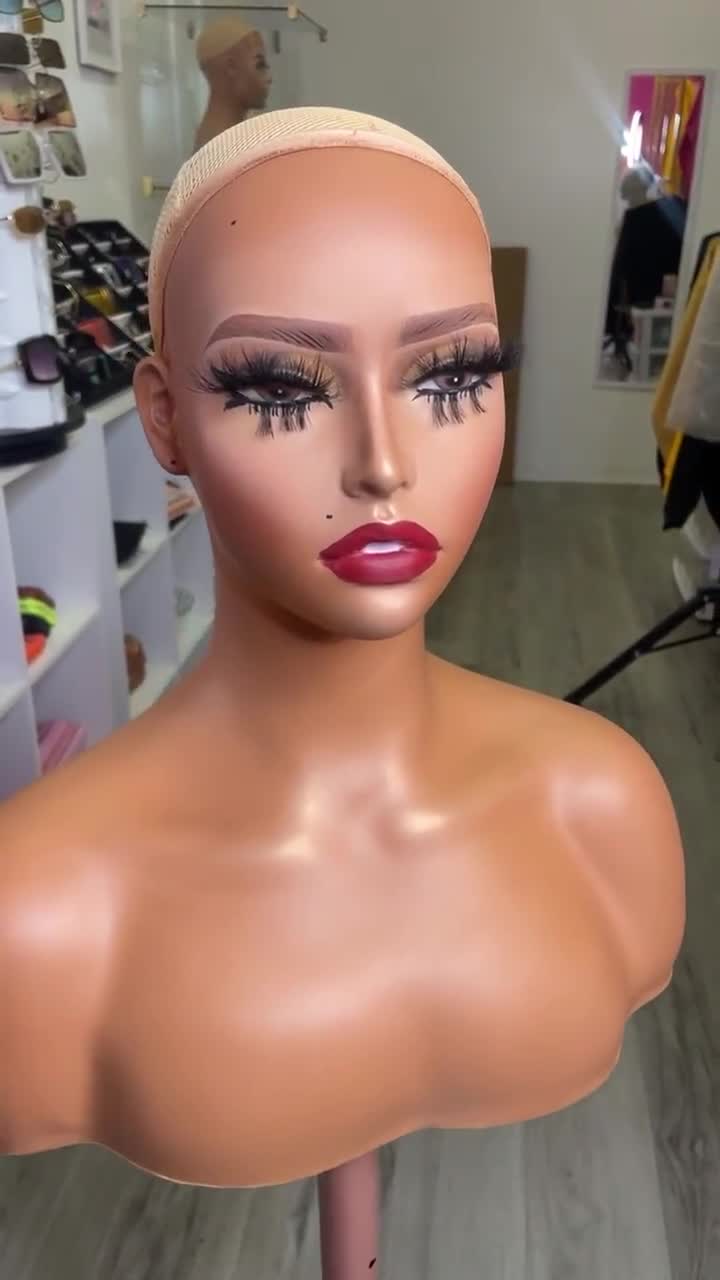 Custom Glam Mannequin Head Makeup Mannequin Wig Mannequin Display Glamequin  jasmin 