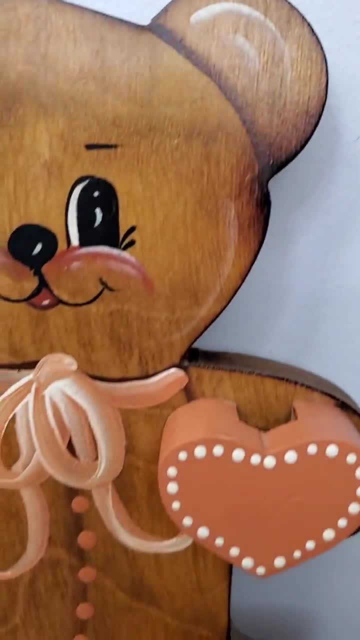 テディベア 額絵 木製 壁掛け カントリー雑貨 レトロ テディベア 額絵