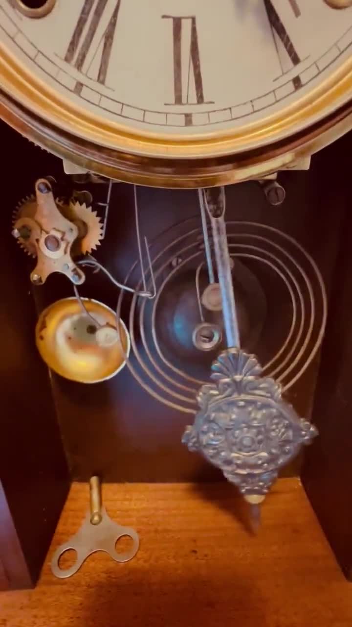 お値下げ☆☆アンティーク時計　Arden's Clock Shop 制作時計 Antique Sessions Gingerbread / Kitchen Clock - Etsy