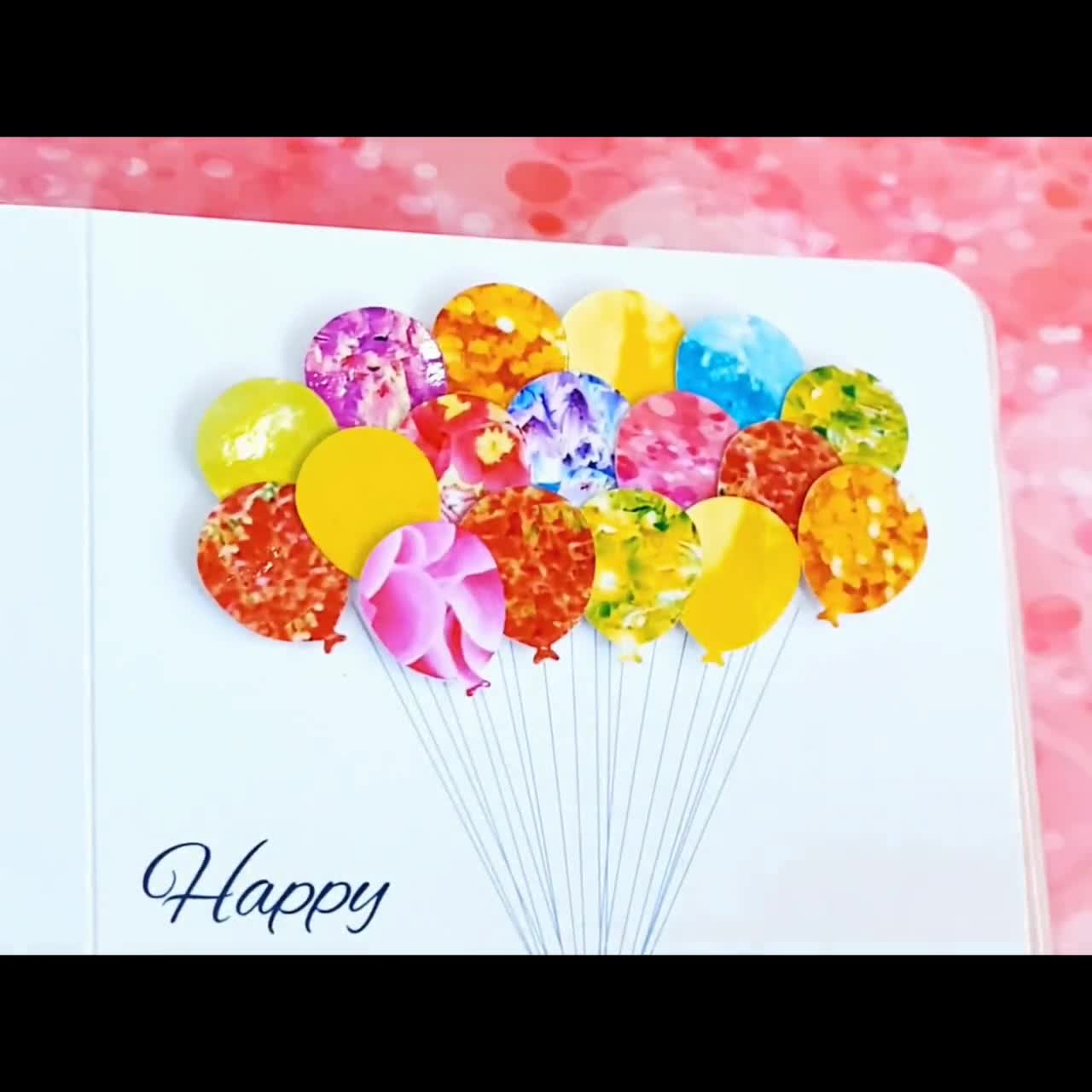 4ta tarjeta de cumpleaños Tarjeta de globos de cumpleaños de 4 años  personalizada Hecho a mano personalizado, Hija Hijo Nieta Nieto BHB04 -   España