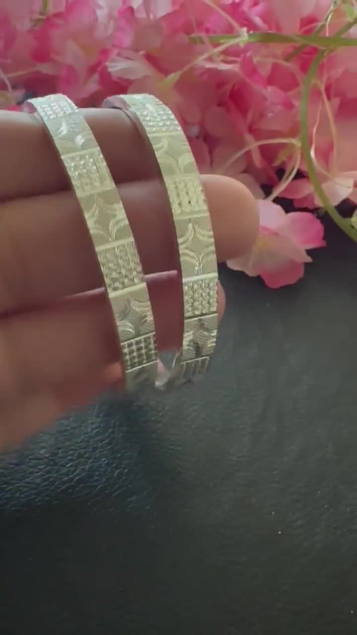 Handmade 92.5 Sterling Silver Bangles - Indian Pakistani Jewelry