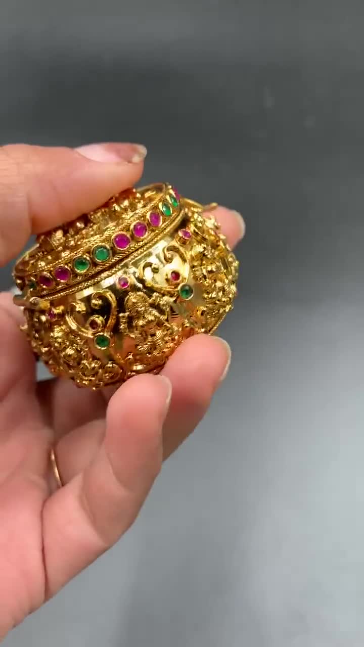 タイ・チュンマイ】金色装飾のジュエリーボックス ミニョンジュエリー