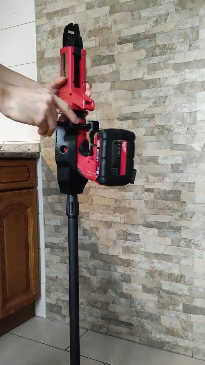 Adaptador de poste para pistola de tornillos para paneles de yeso (Milwaukee M18 FSG y Dewalt DCF620) video poster