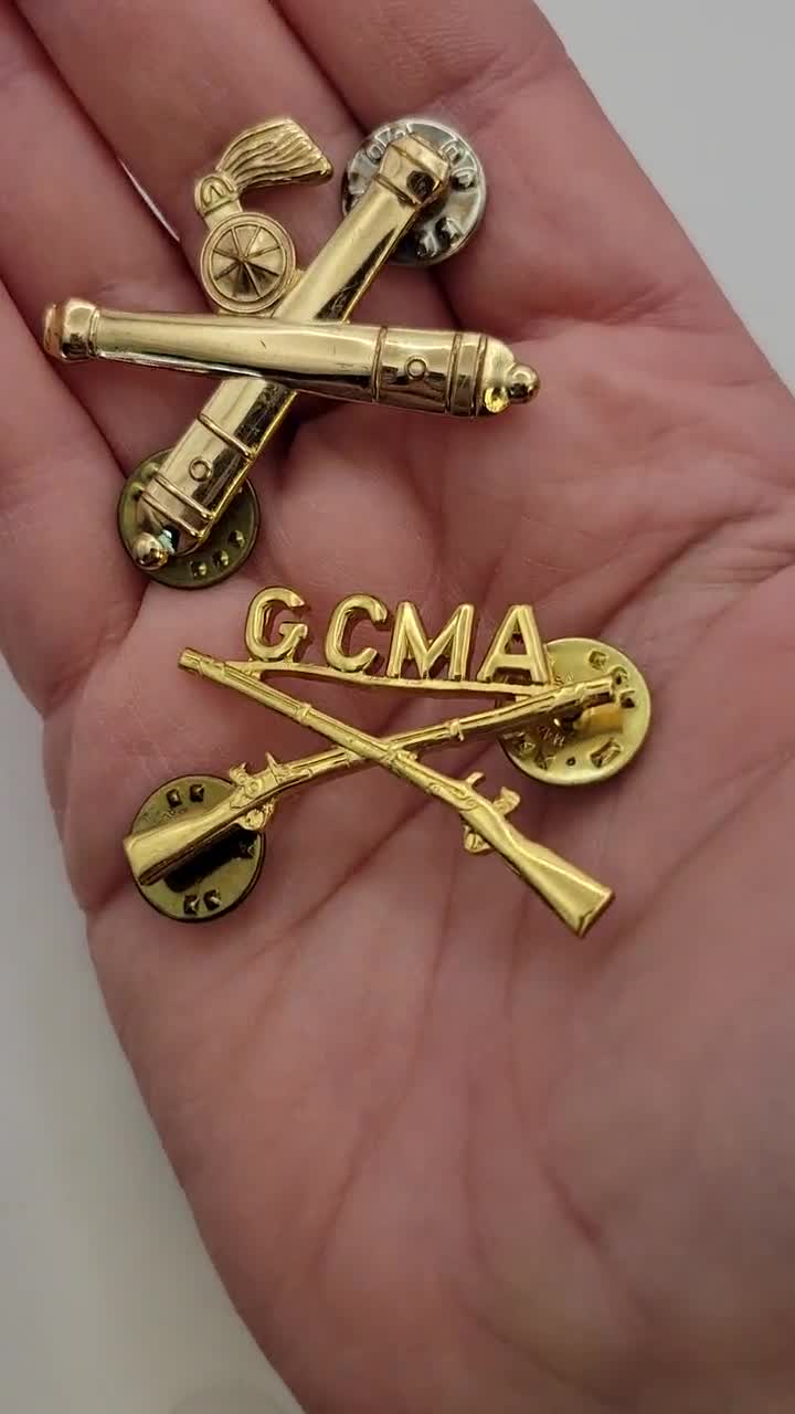 Vintage US Army Pin Set – Crossed Rifles & Artillery Badges - Etsy