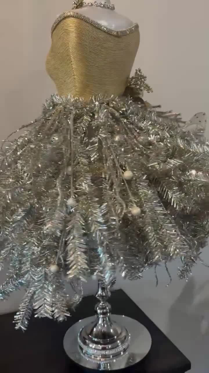 gold lady dress form tree Gold Mannequin Tree Unique Christmas Tree | Christmas Centerpiece | Dress Form | Christmas Dcor | Custom Colors Available