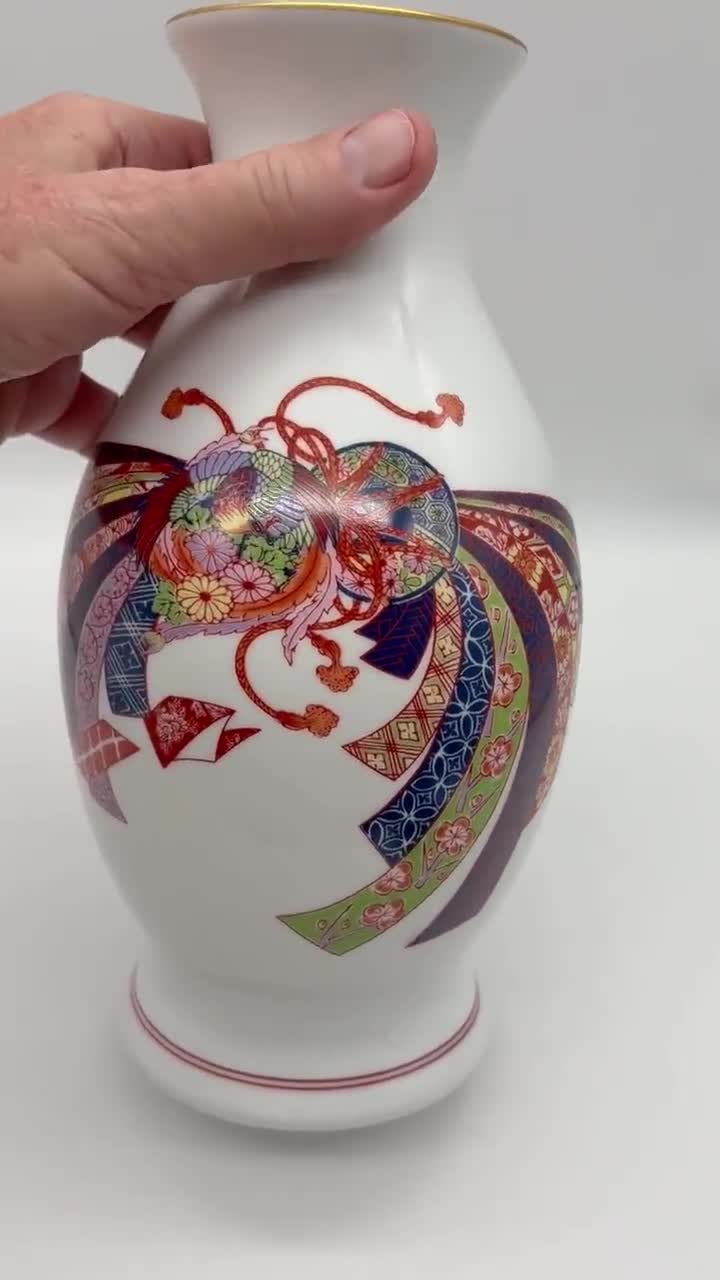 10点花瓶 Traditional Japanese vase 10” Vintage Japanese Vase