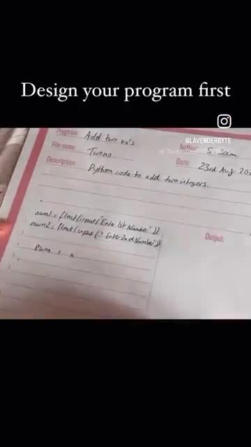 Algorithm Note Pages | Coding Template Printable video poster