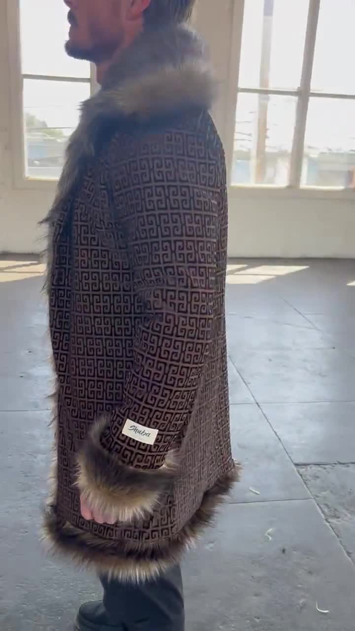 Bear Fur Brown Velvet Collar Burning Man Costumes Rave