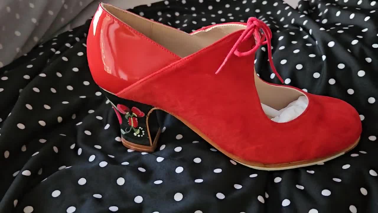 Zapatos De Tacón De Mujer OTRAS MARCAS ZAPATOS DE BAILE FLAMENCO ANTELINA  CORD ROJO