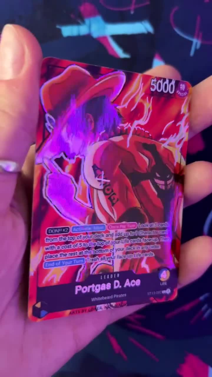 Portgas D. Ace - One Piece TCG Custom Alt Art Leader *foil