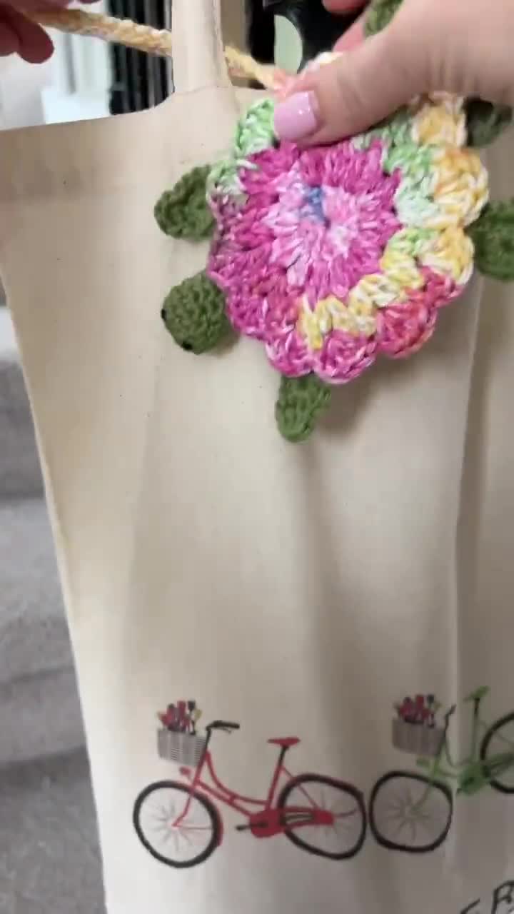 OhMeOhMyCrochet Crochet Flower Bag Charm / Small Pouch