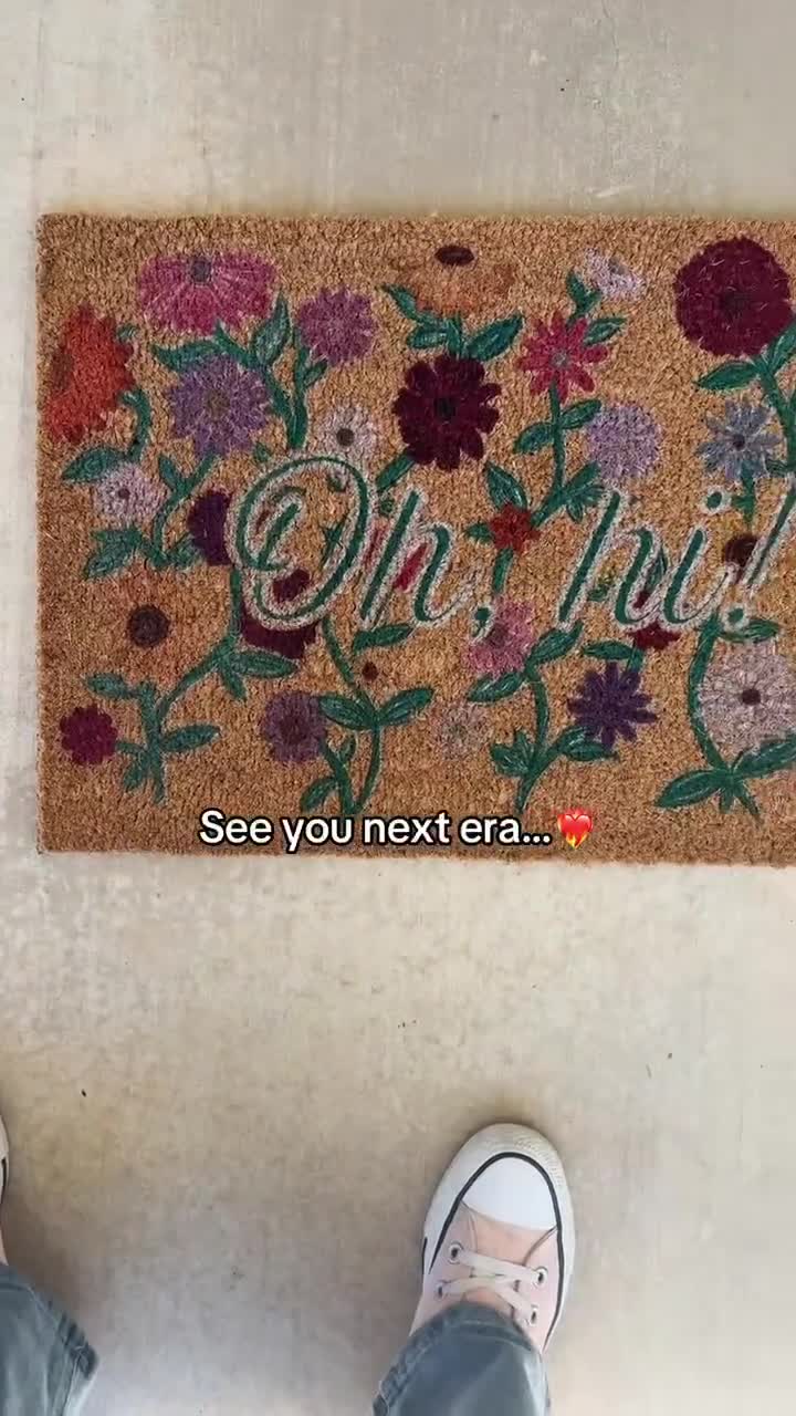 Oh Hi Eras Doormat – Floral Entry Rug Inspired by Tour Opening