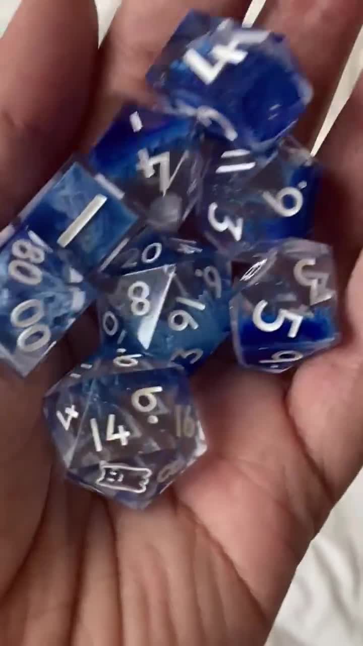 Depths Uncovered - popular Unique Item - Hand made 8 piece poly dice set