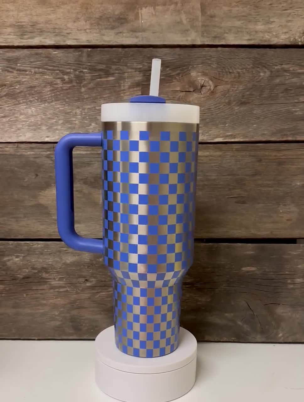 Checkered Tumbler, Engraved Tumbler, 40 Oz Tumbler With Handle, 90s Mom  Gift, Retro Y2k, Postpartum, Cool Mom Cup, Aesthetic Birthday Gift 