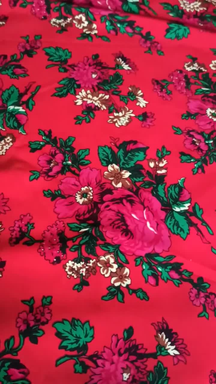 Polish Folk Farbic, Highlander Flowers Pattern, Folklore, Cleo