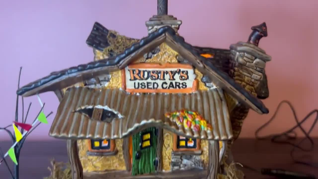 Dept 56: Rusty's Used Cars - Snow Village Halloween Series