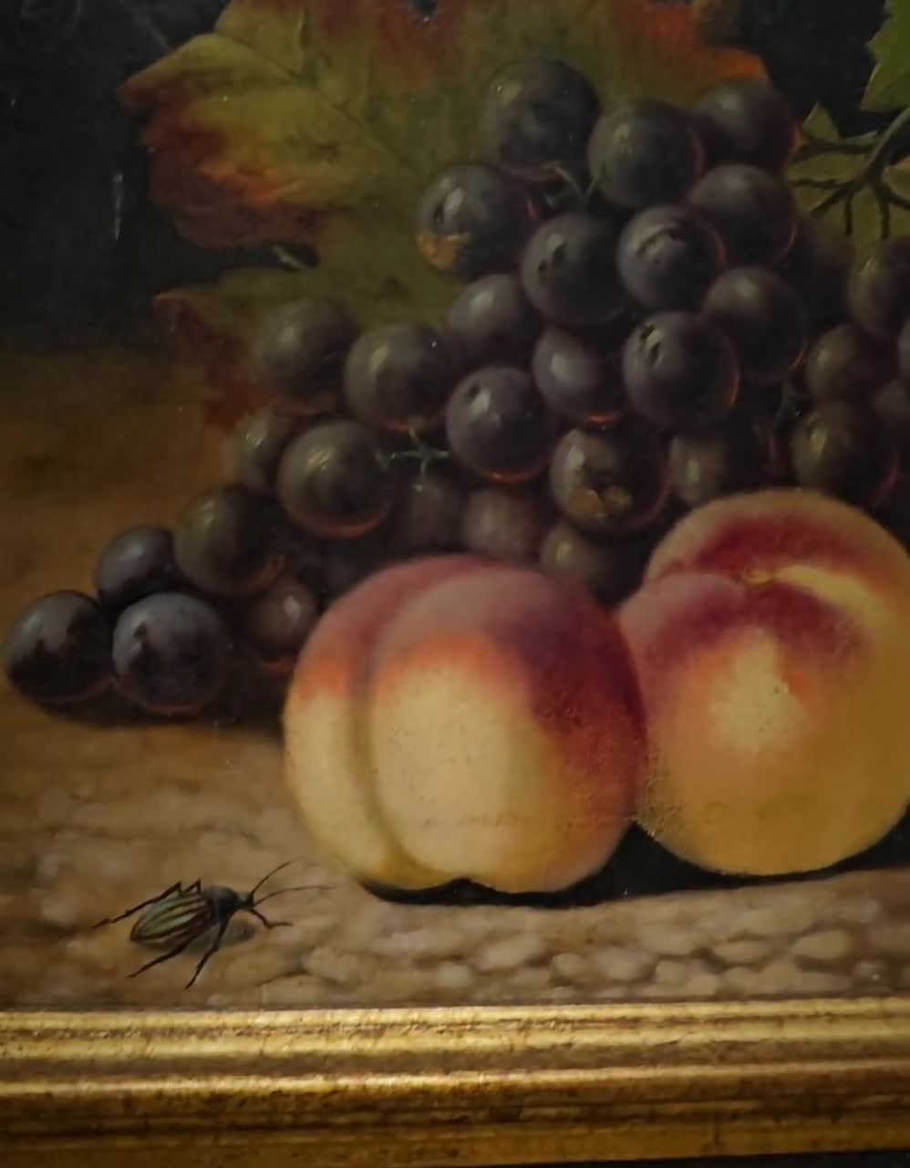 Antique French Still Life Oil Painting Signed Classic Fruit