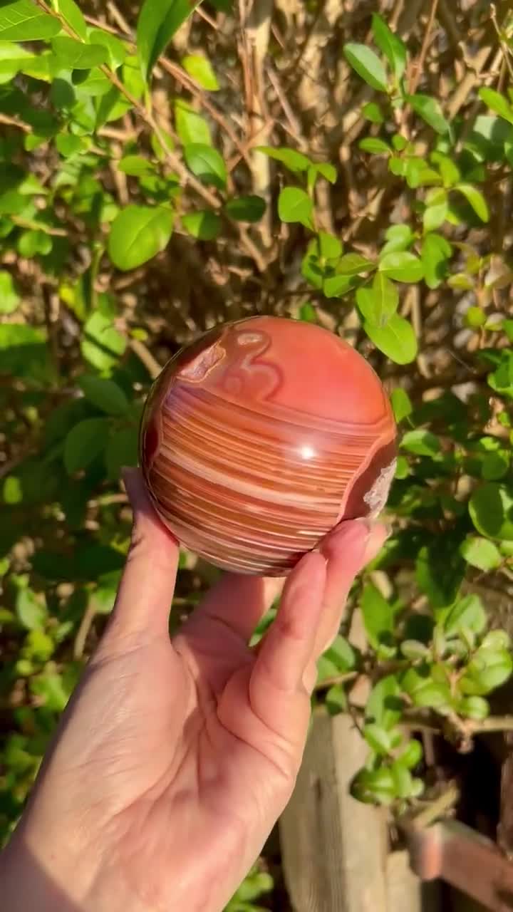 85 mm / 785 グラム カーネリアン クリスタル クリスタル スフィア