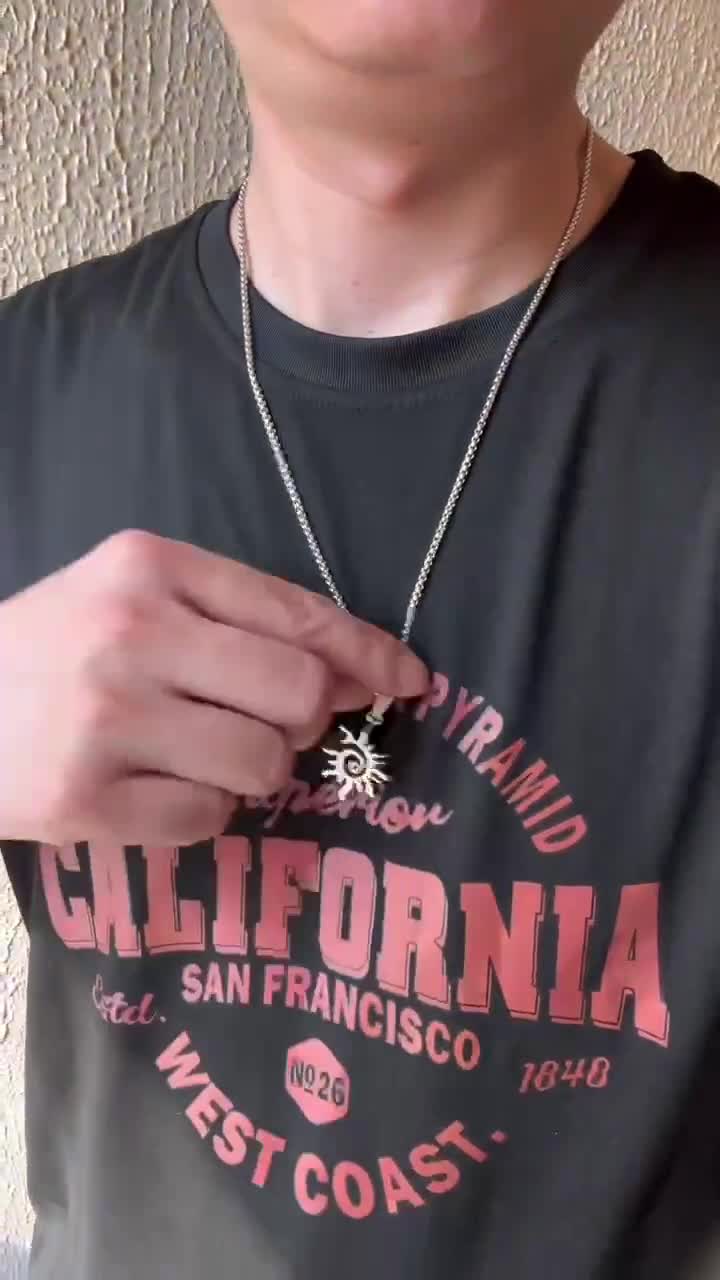 Collana con ciondolo a forma di sole - Collana con catena a