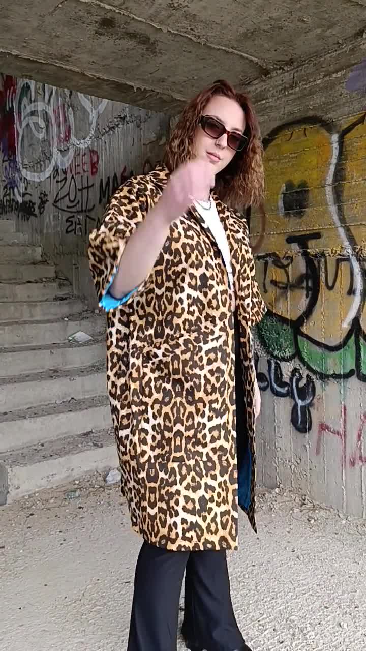 新品　Cardigan Jacket Animal Print CHEETAH PRINT CARDIGAN | Lucky Brand