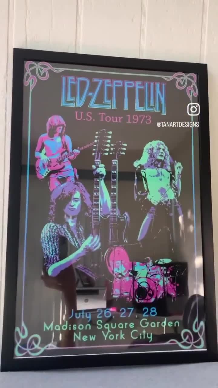 Led Zeppelin Vintage Style Poster | Led Zeppelin Tour Poster | Retro Rock  Poster | Vintage Wall Art | Retro Wall Art | Vintage Rock Poster