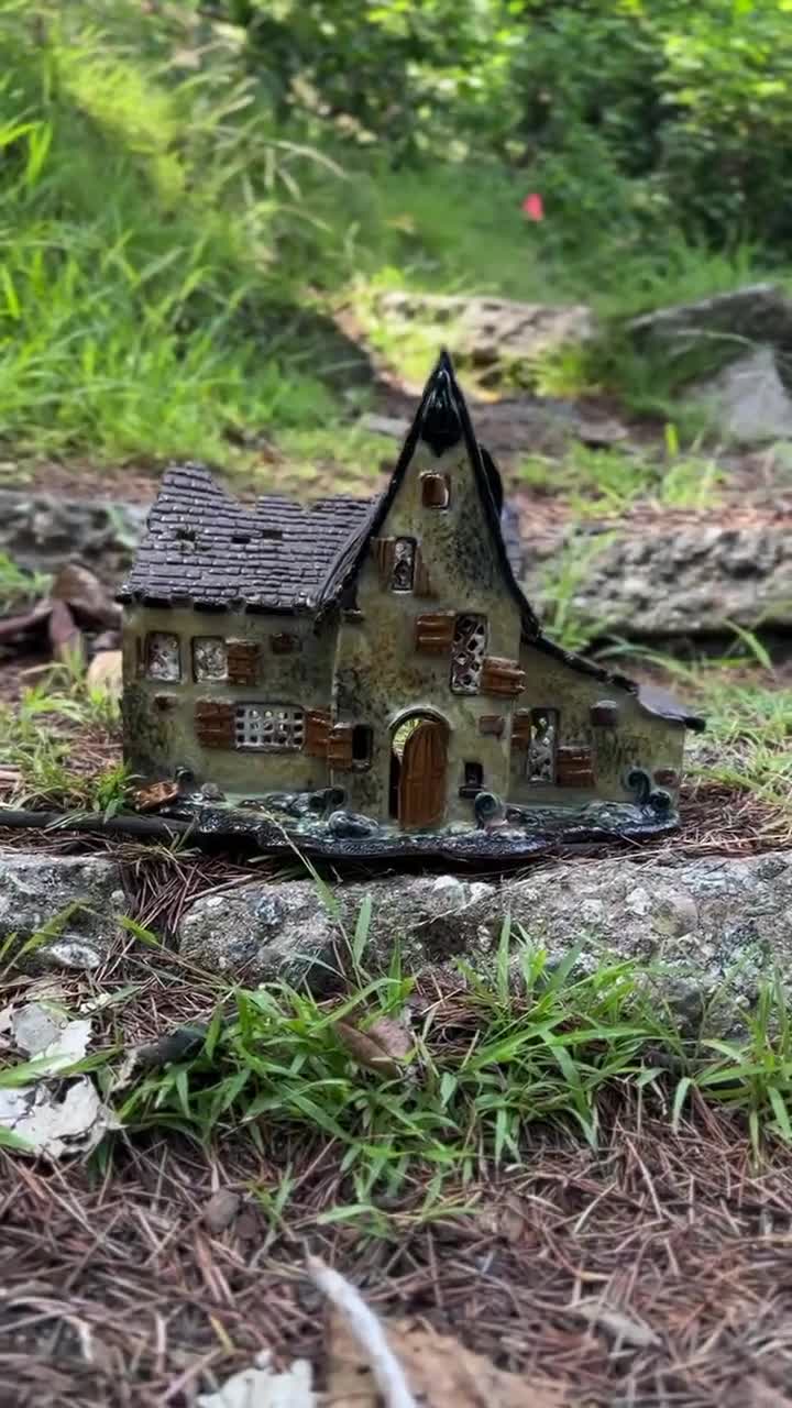 The Cottage in the Woods, Witch's Cottage, Fairy House, Ceramic