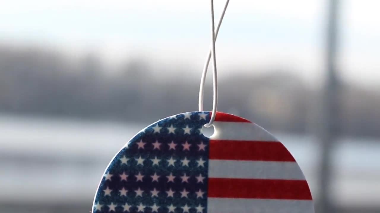 Distressed Flag Felt Freshie