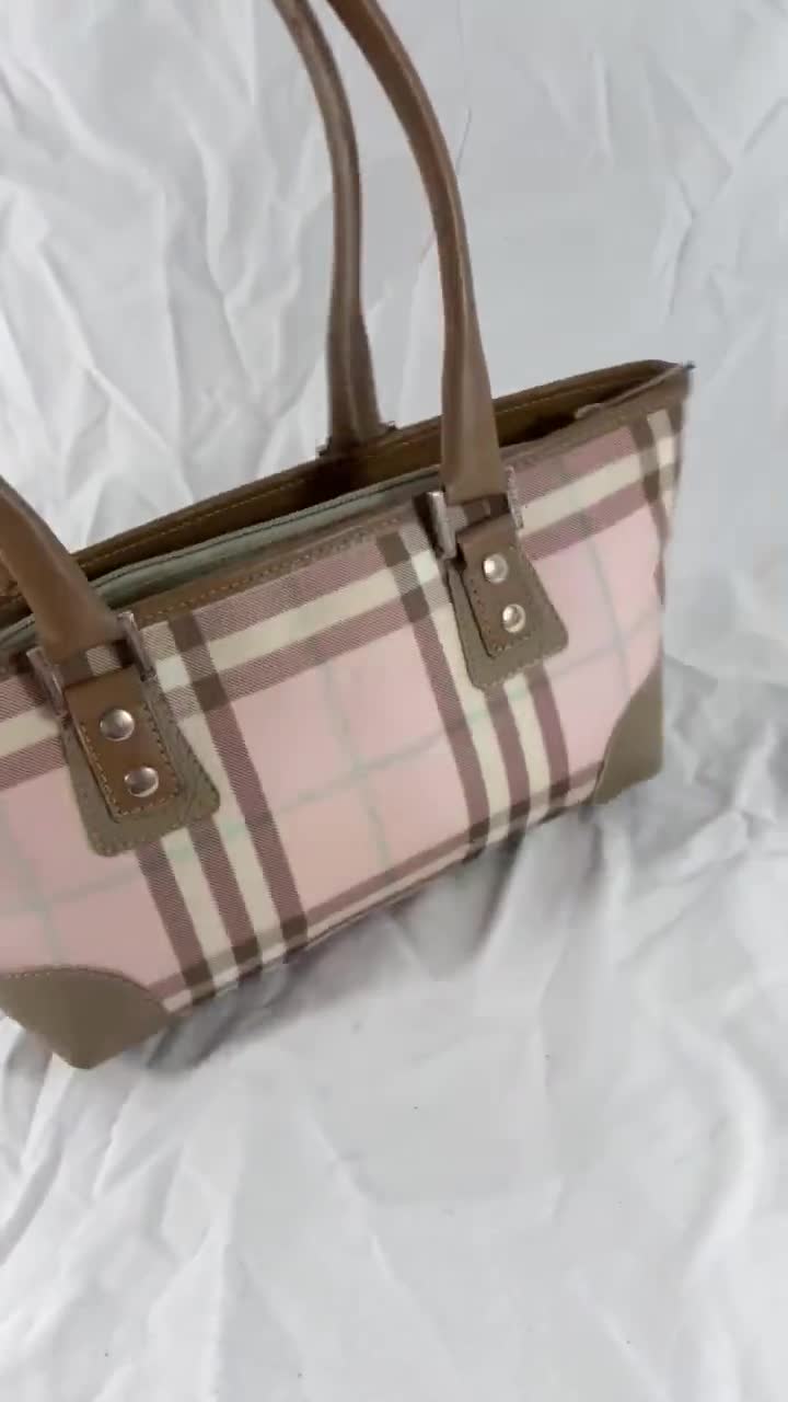 Authentic Vintage Burberry Pink Nova Check Small Handbag