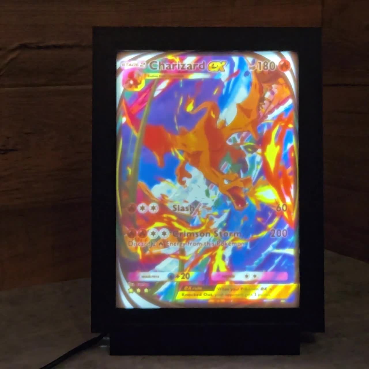 Personalized Pokemon Card Lamp Custom Light-up Lithophane With 3D Printed  Magnetic Frame